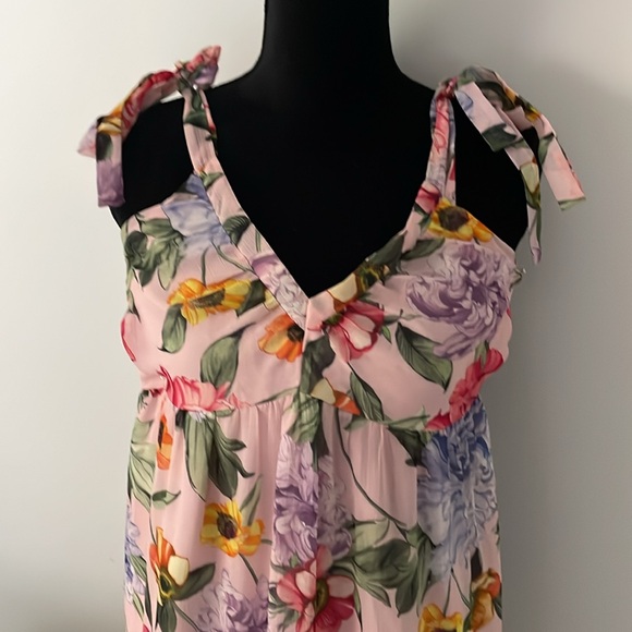 Floral pink maxi summer dress - Picture 5 of 10